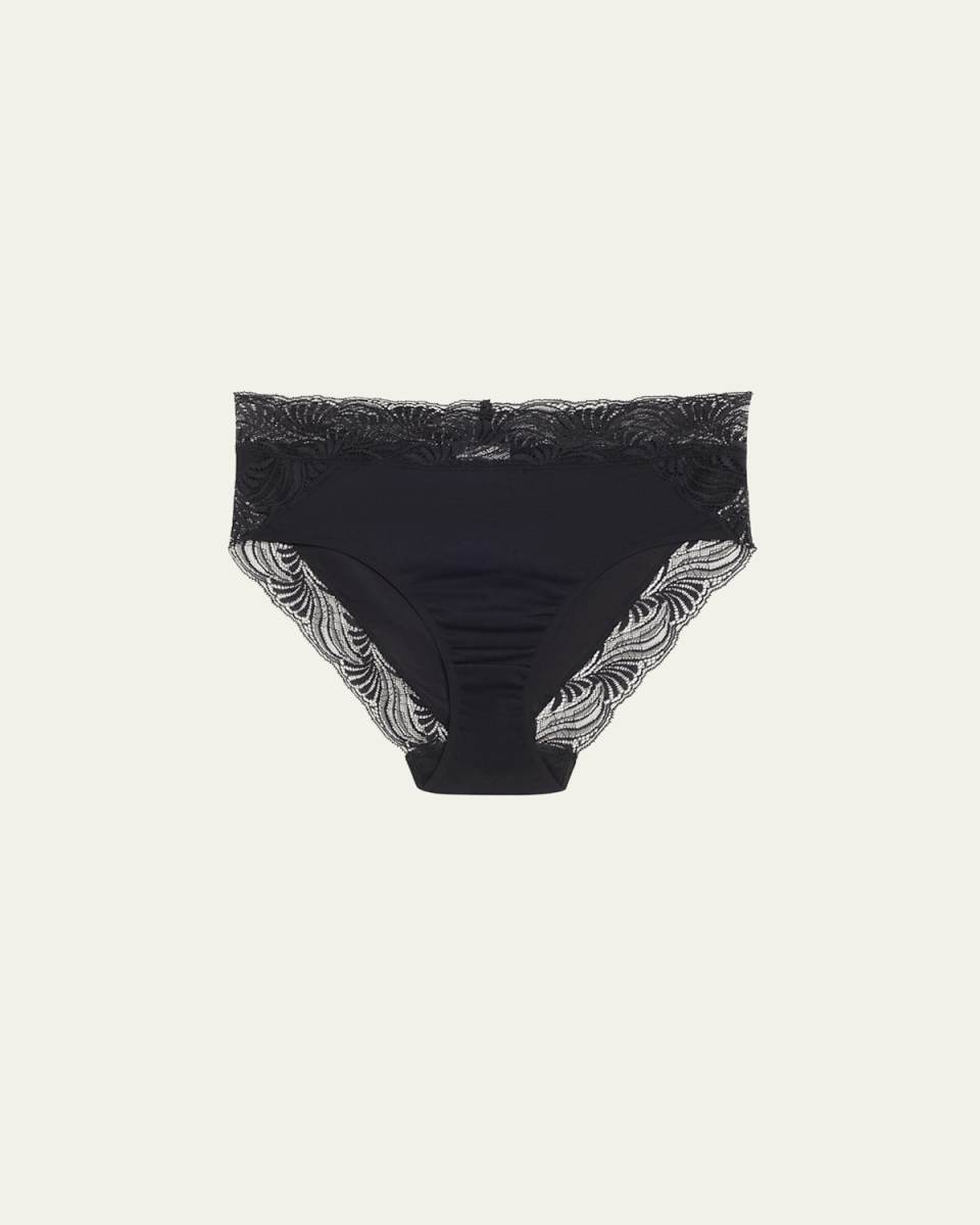 Cotton Delight Lace-Trim High-Cut Briefs